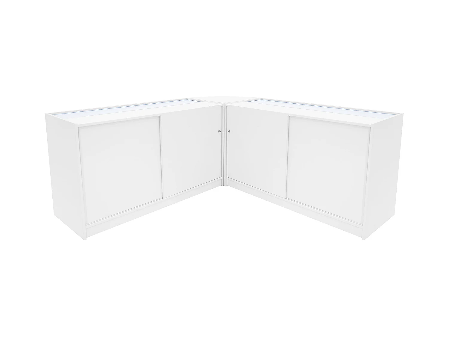 Adonis LED Winkel Toonbank Set B1500, C1500 & CM60 - Wit