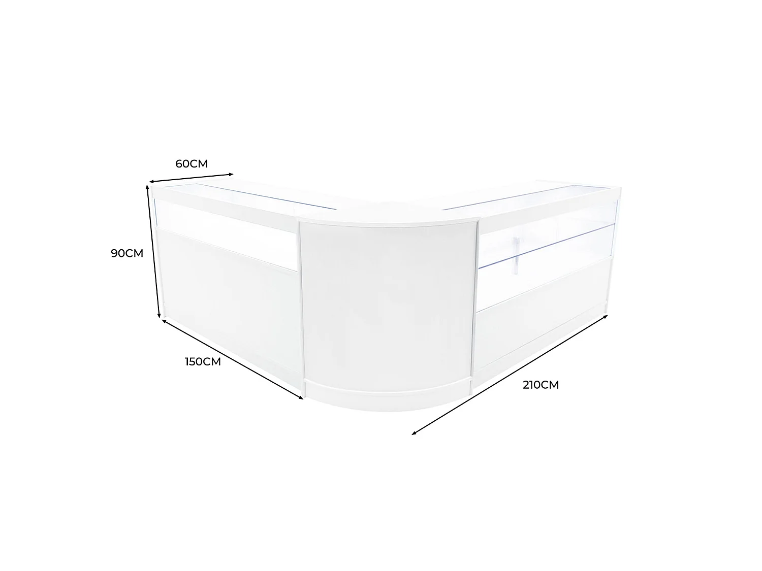 Sada LED pultov Adonis pre predajne B1500, C1500 a CM60 - biela