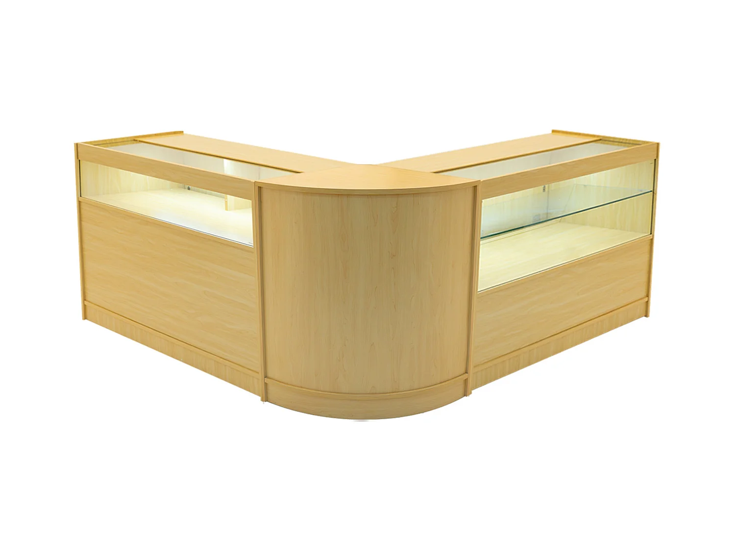 Adonis LED Ladentheke Set CM60 + B1200 + C1200 – Ahorn