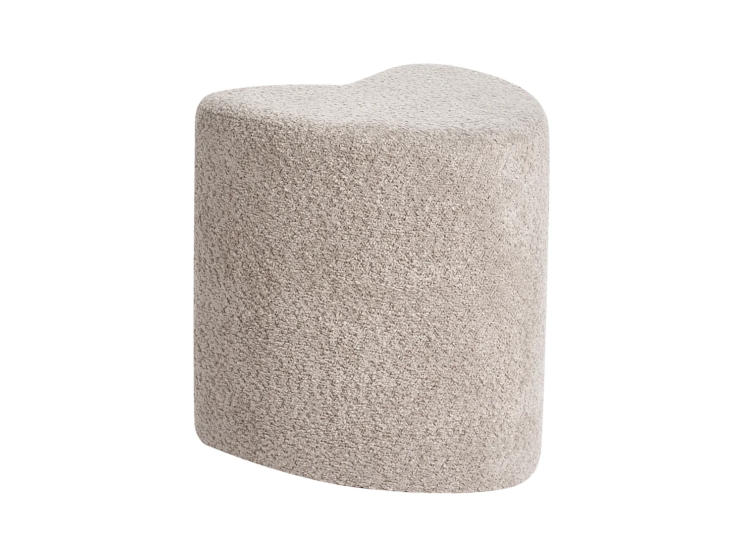 Pouf SCOTIA Tissu chenille Marron clair