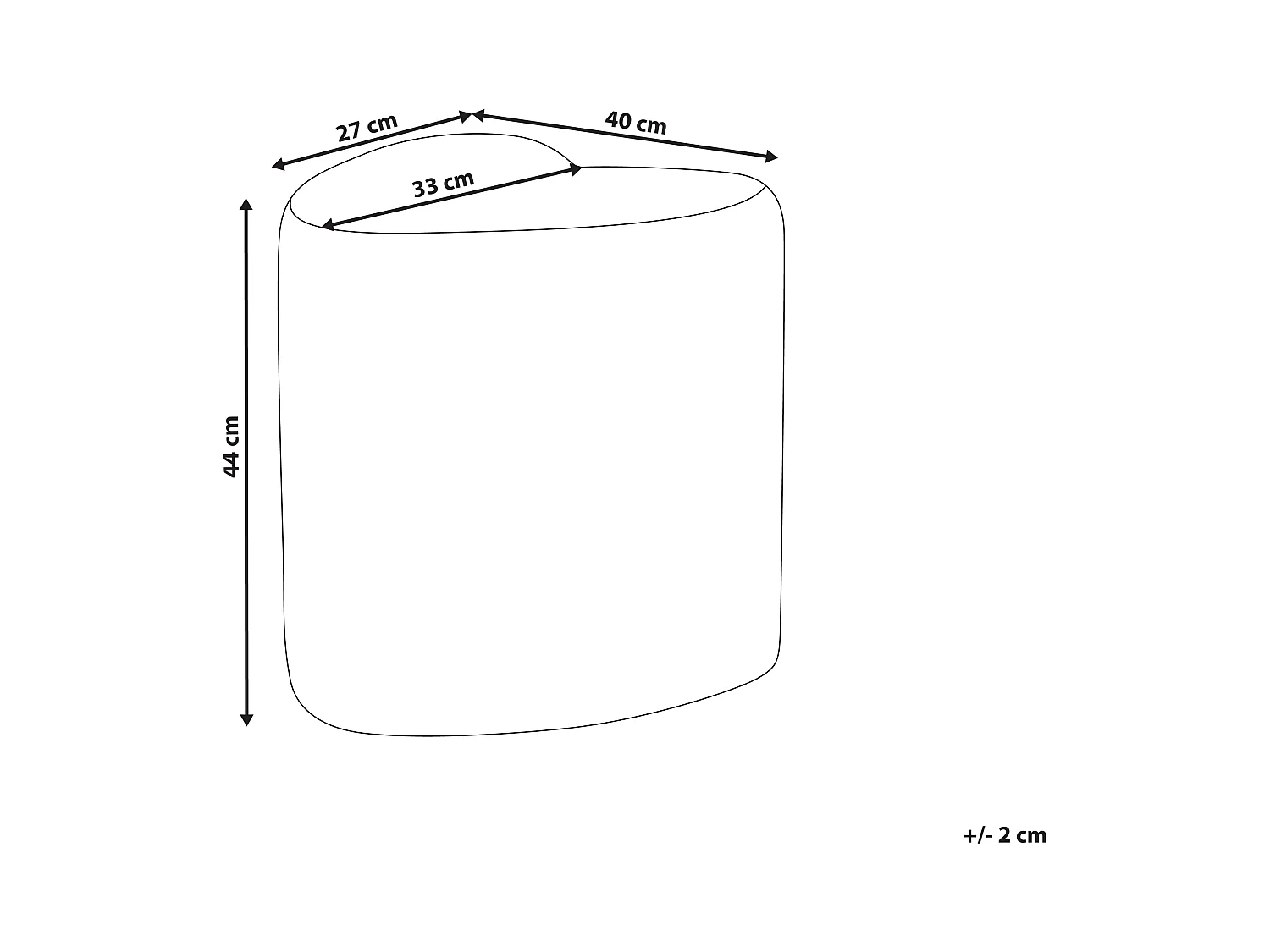 Pouf SCOTIA Tissu chenille Marron clair