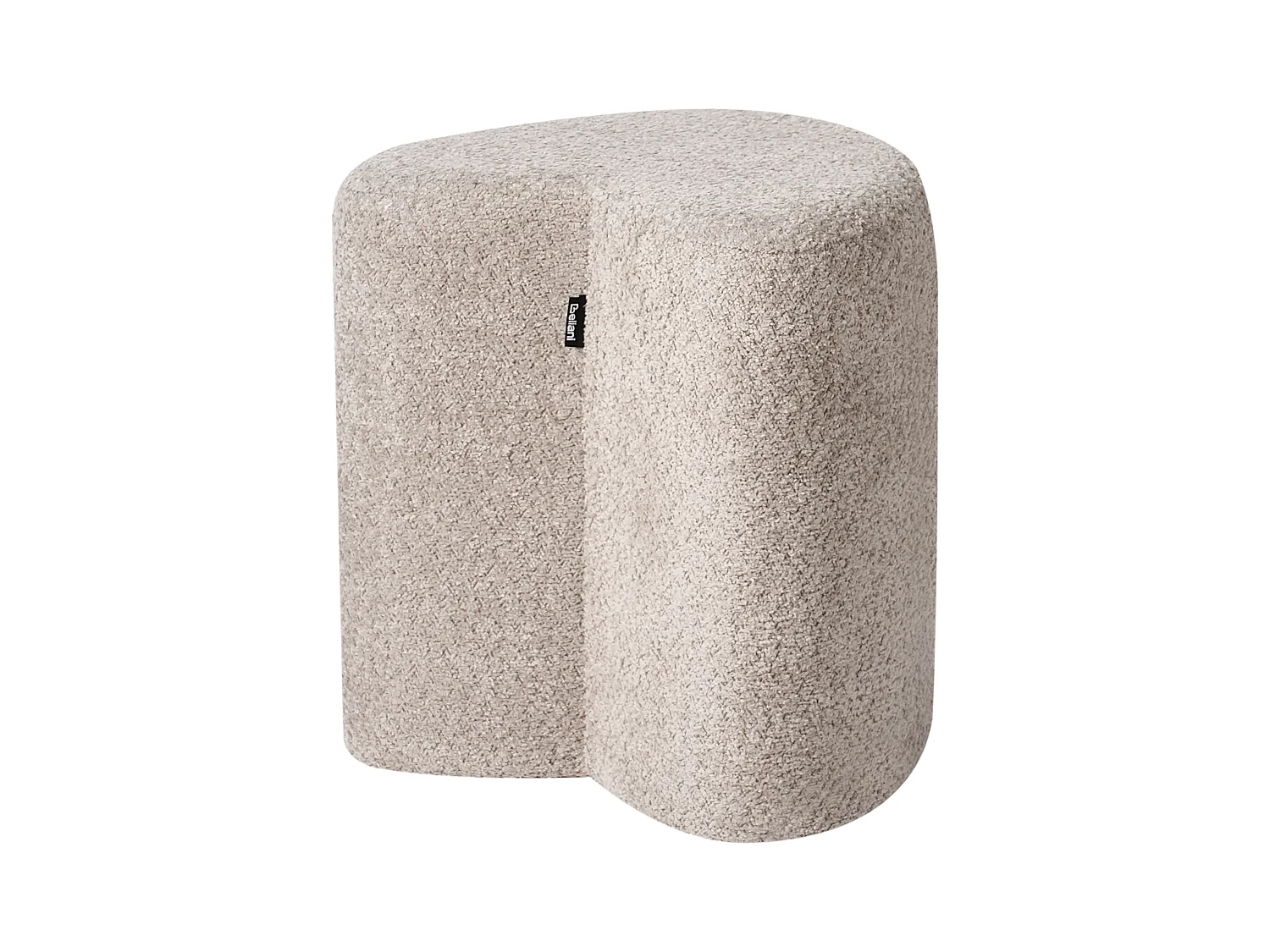 Pouf SCOTIA Tissu chenille Marron clair