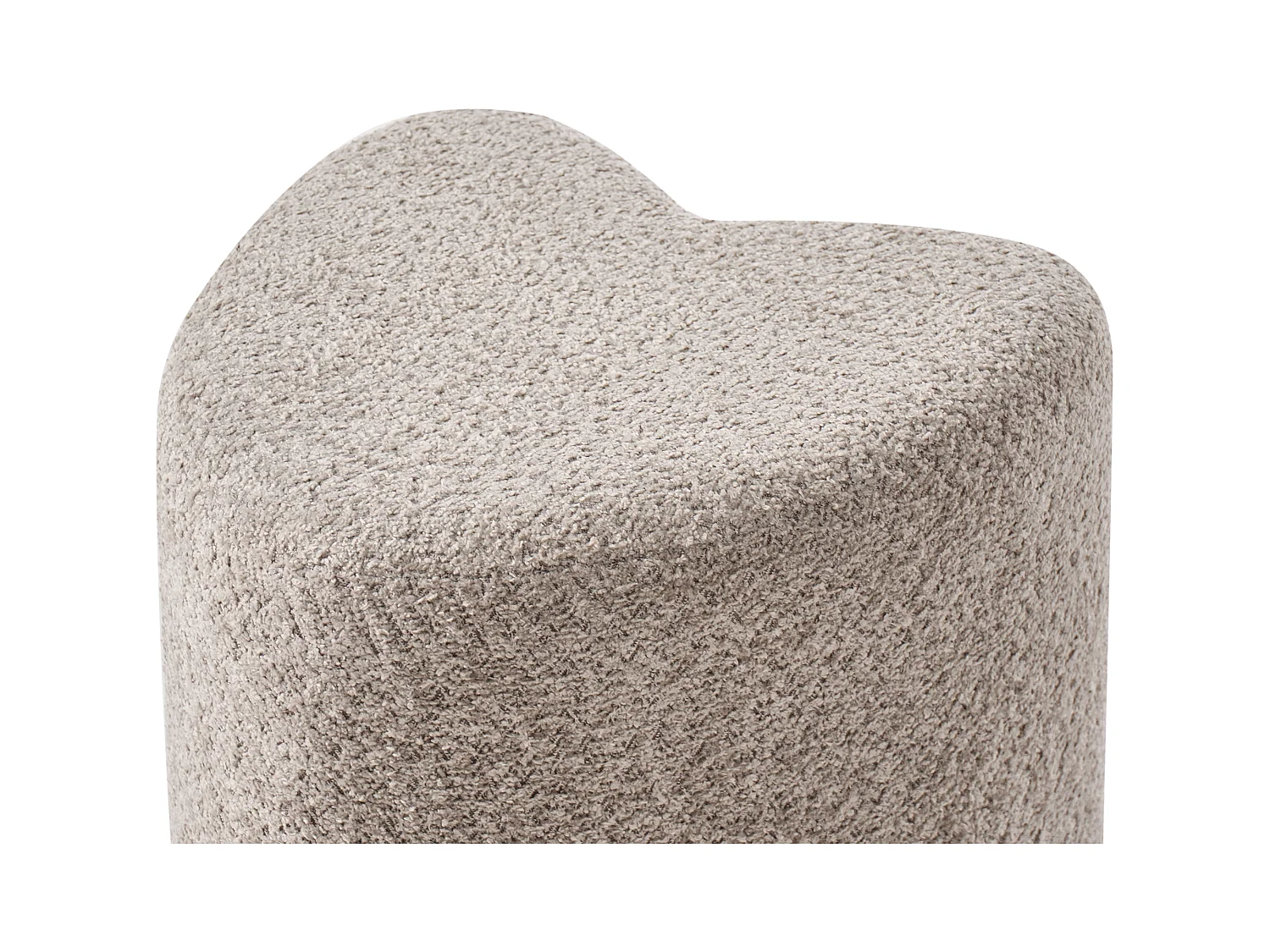 Pouf SCOTIA Tissu chenille Marron clair