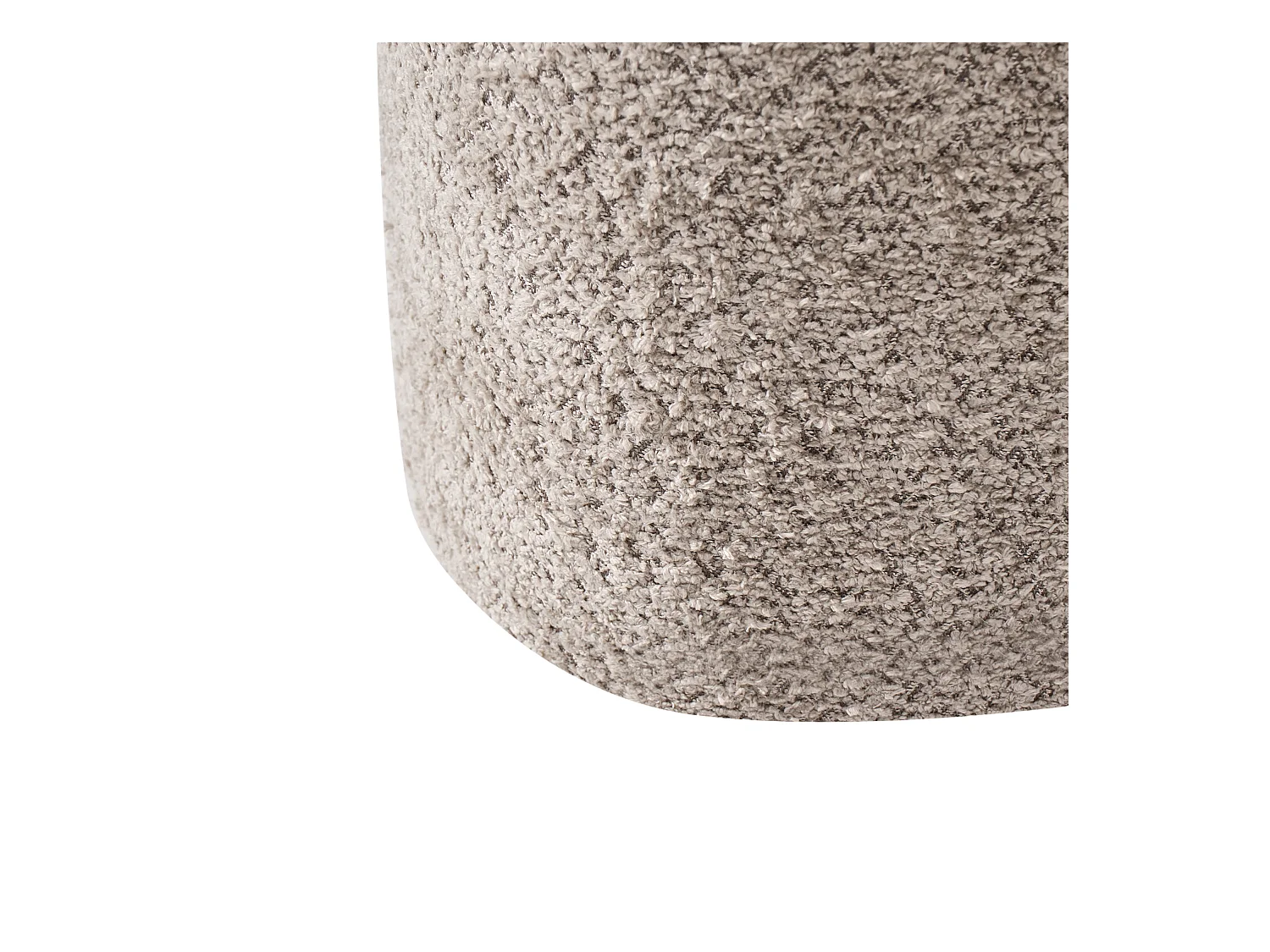 Pouf SCOTIA Tissu chenille Marron clair