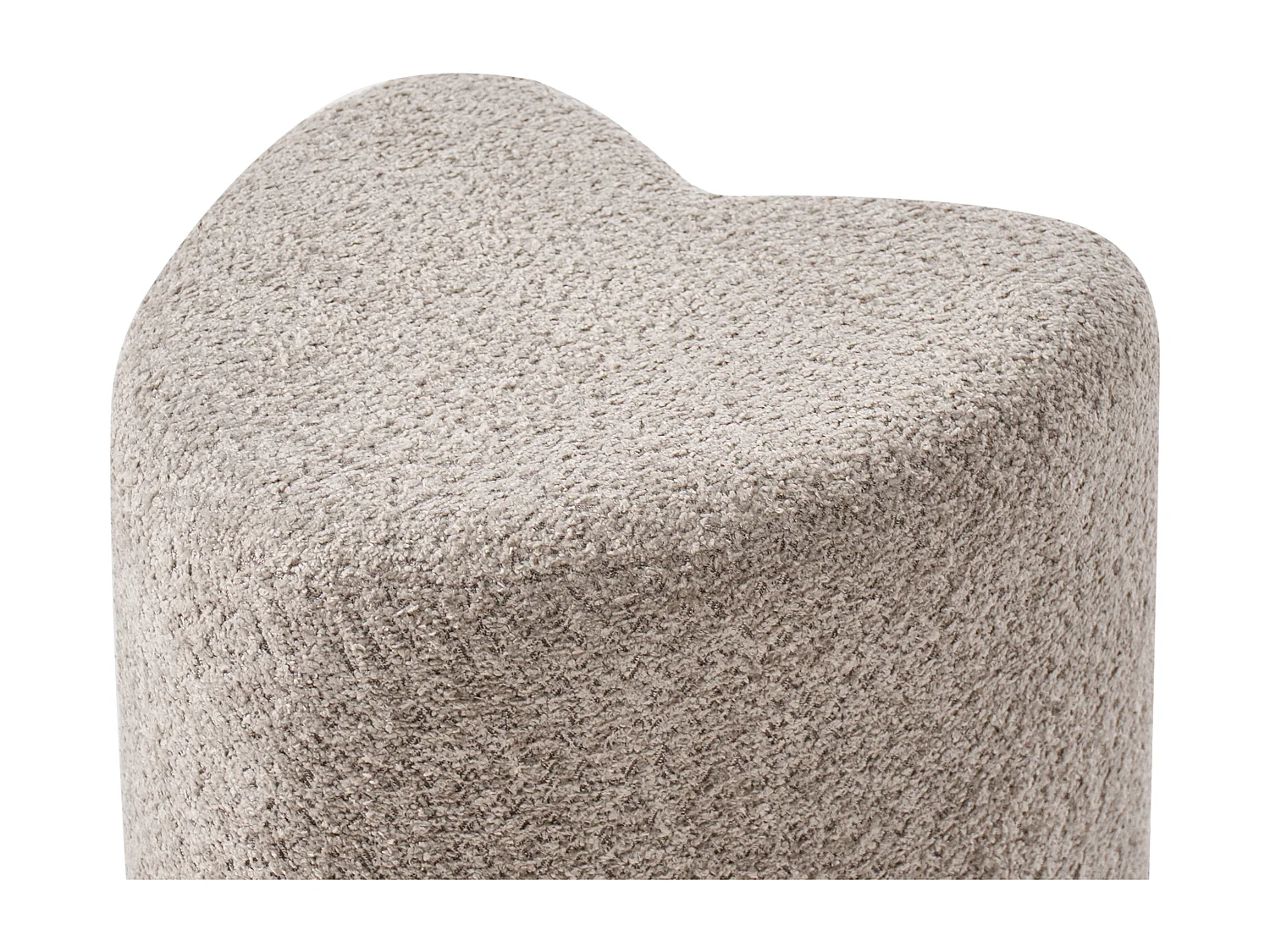 Pouf SCOTIA Tissu chenille Marron clair