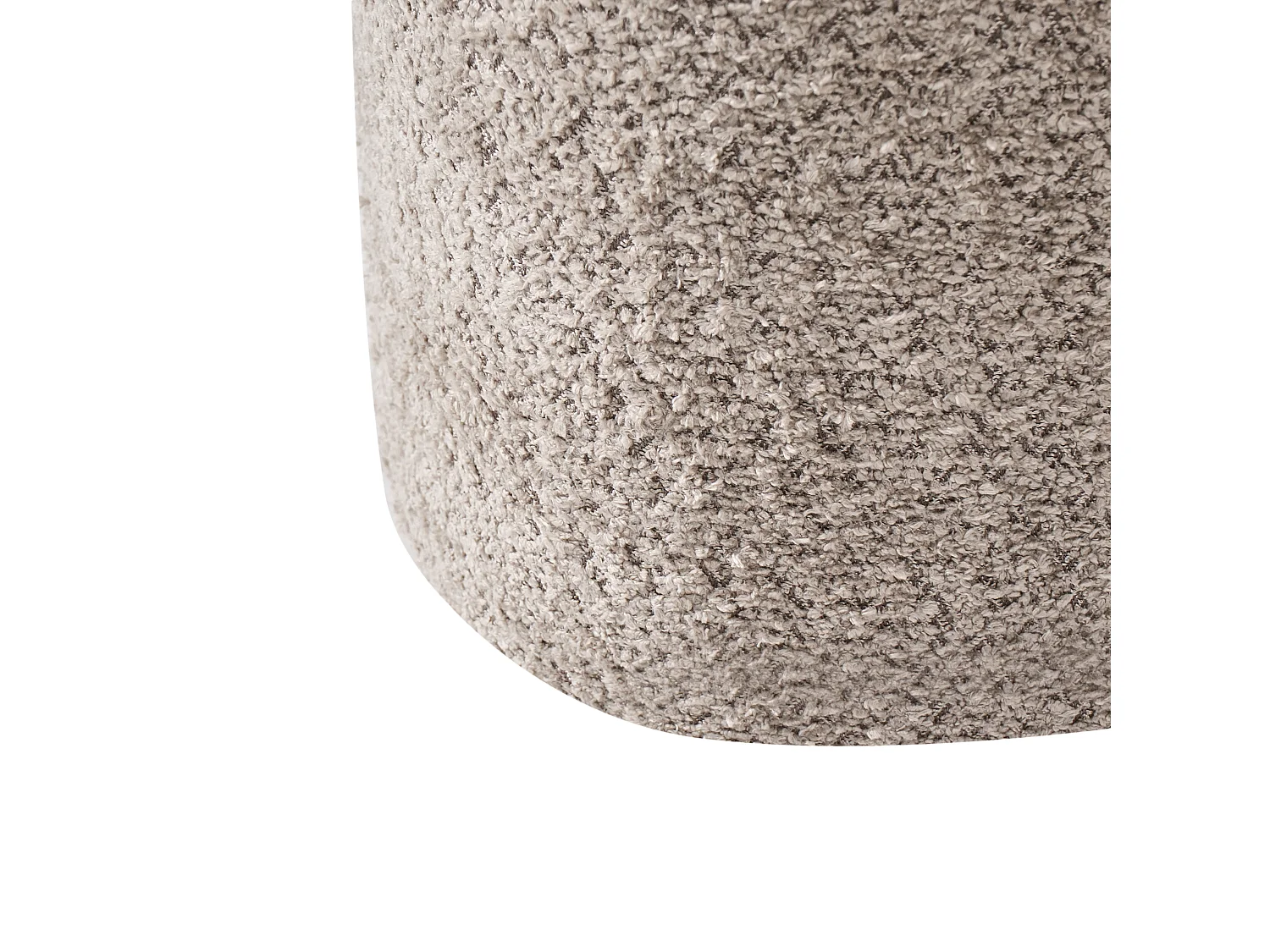 Pouf SCOTIA Tissu chenille Marron clair