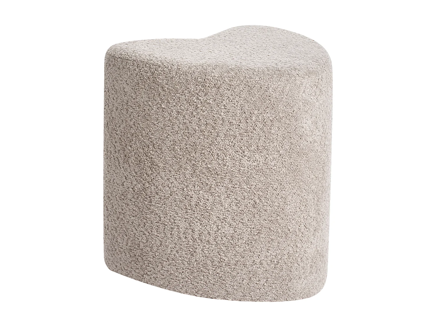 Pouf SCOTIA Tissu chenille Marron clair