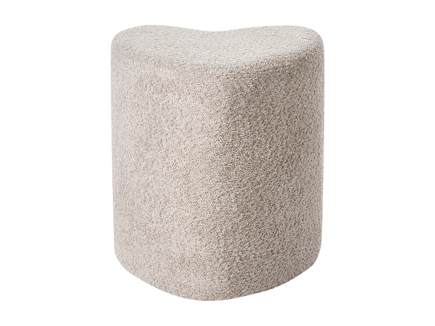 Pouf SCOTIA Tissu chenille Marron clair