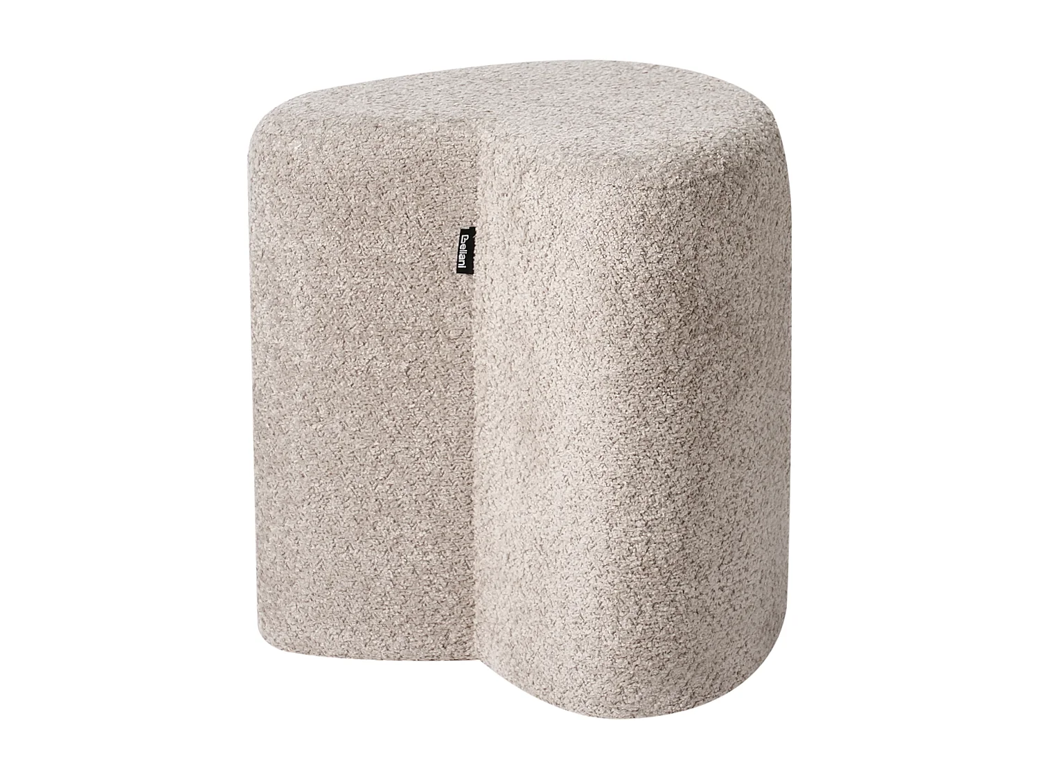 Pouf SCOTIA Tissu chenille Marron clair