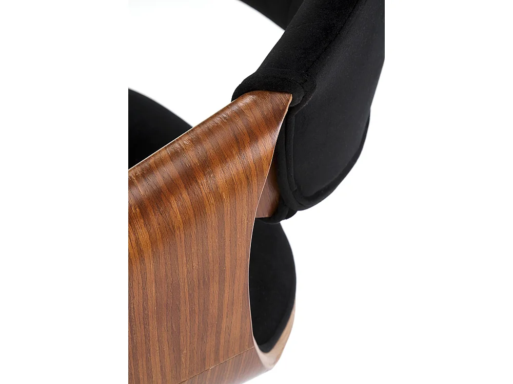 Tabouret de bar H124/revêtement tissu/plateau meuble/noir marron