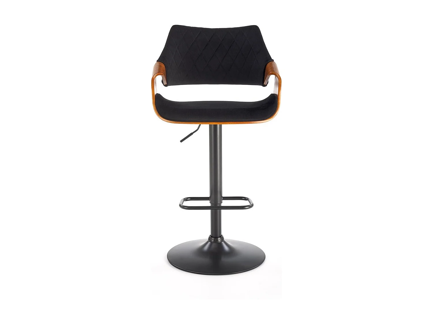 Tabouret de bar H124/revêtement tissu/plateau meuble/noir marron