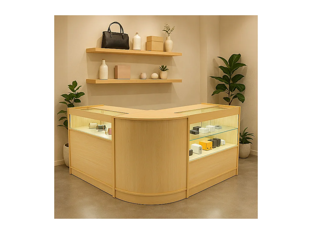 Adonis LED Ladentheke Set CM60 + B900 + C900 – Ahorn