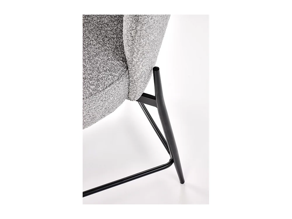 Sedia da bar H126/rivestimento in tessuto-Bouclé/Grigio