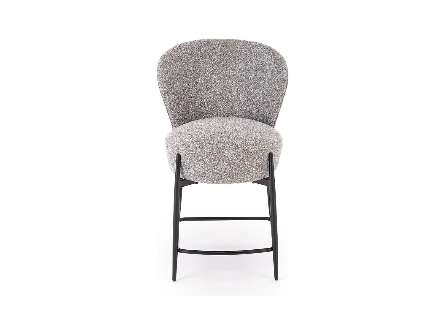 Sedia da bar H126/rivestimento in tessuto-Bouclé/Grigio