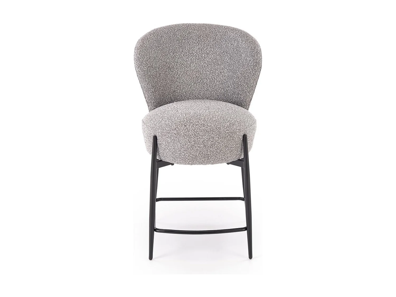 Barstuhl H126/Stoffbezug-Bouclé/Grau