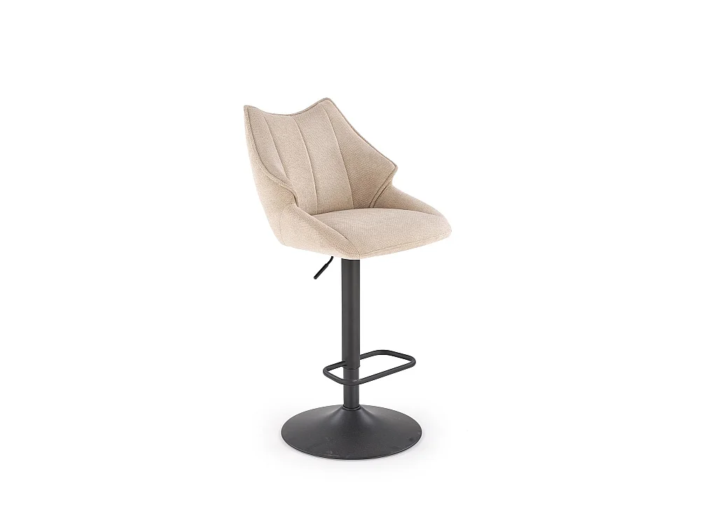 Barhstuhl H122/Stoffbezug/Metall/Beige