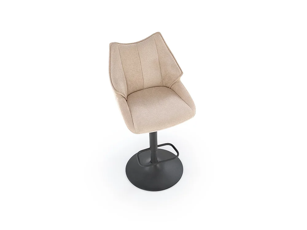 Barhstuhl H122/Stoffbezug/Metall/Beige