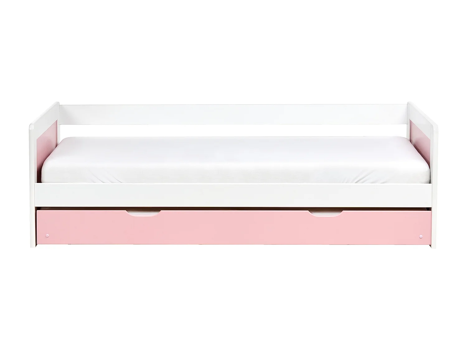 Lit gigogne Bois de pin GRAVELINES 90 x 200 cm Rose