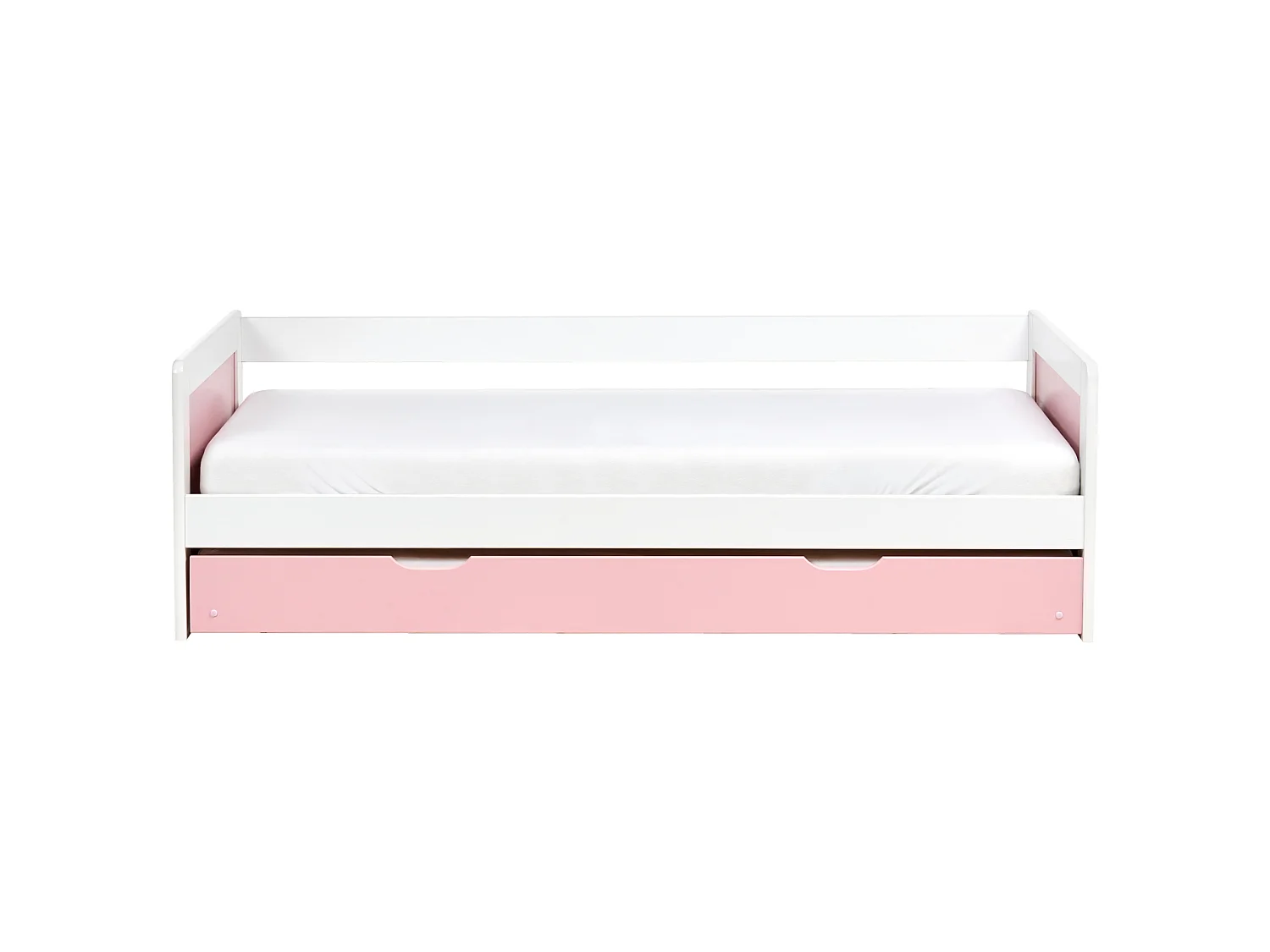 Lit gigogne Bois de pin GRAVELINES 90 x 200 cm Rose