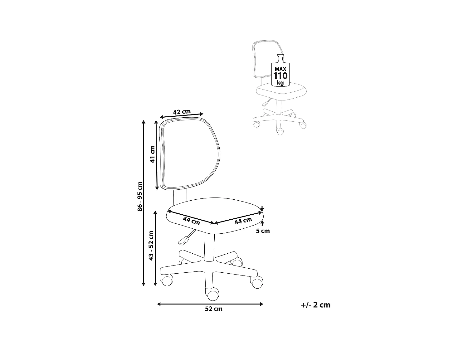 Chaise de bureau JOYFUL Bleu