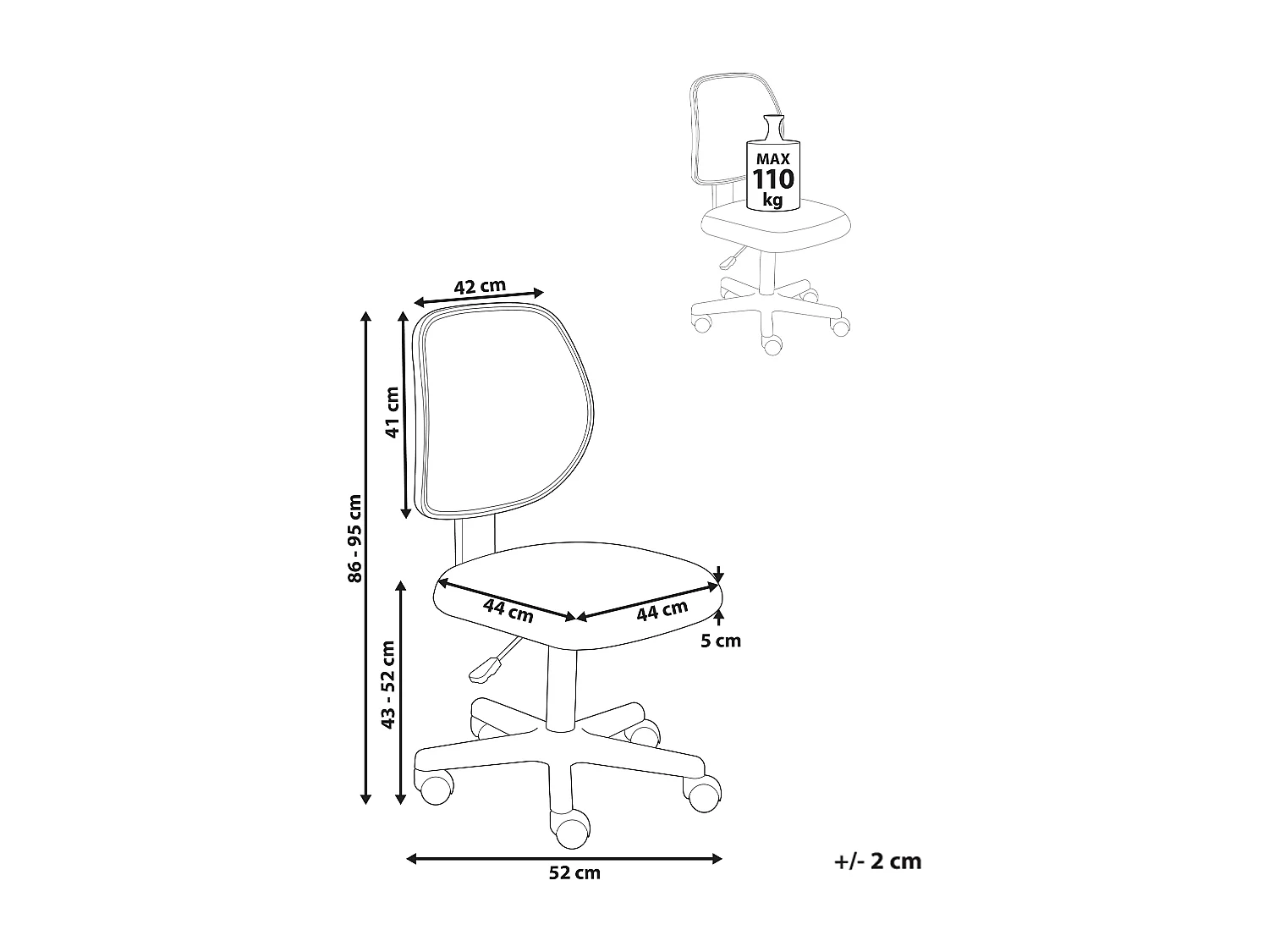 Chaise de bureau JOYFUL Bleu