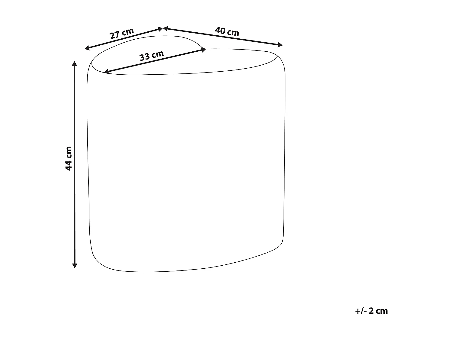Pouf SCOTIA Tissu chenille Beige