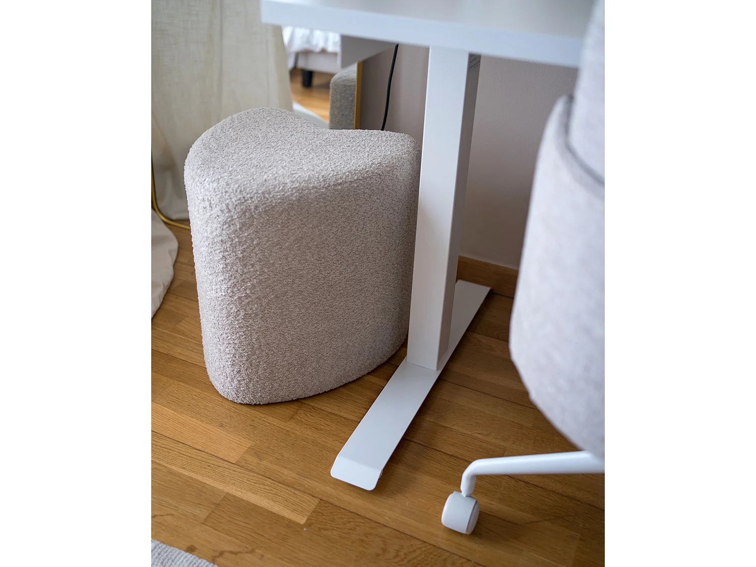 Pouffe SCOTIA Chenille Beige