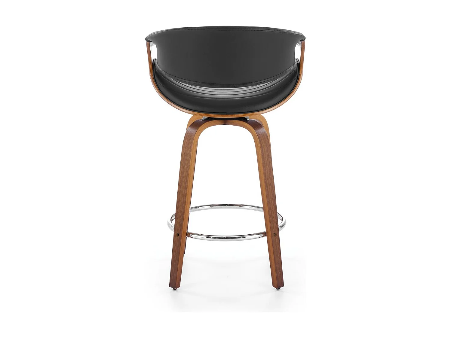 Chaise de bar H123/Simili cuir/Plateau de meuble/Noir&Marron