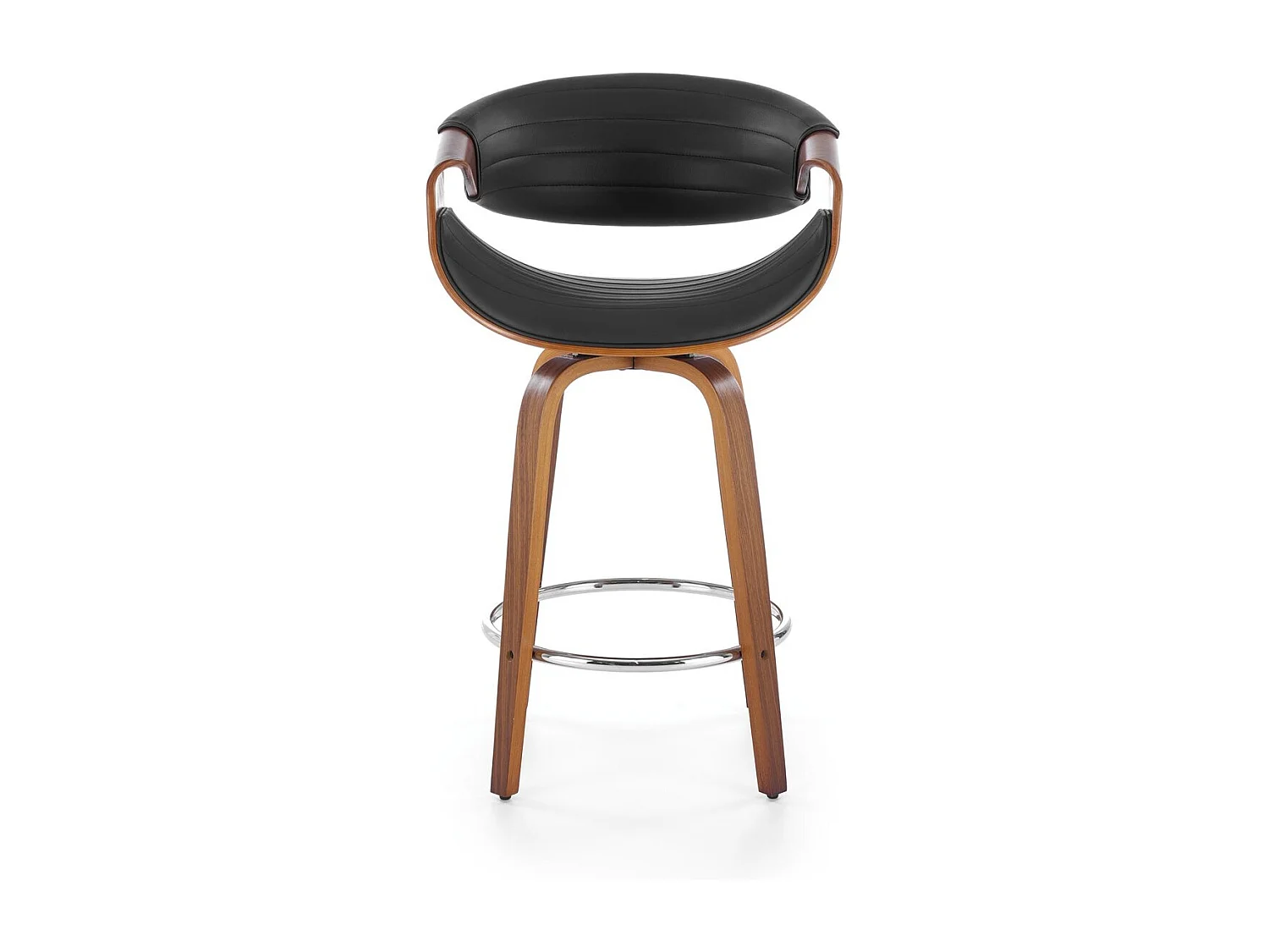 Chaise de bar H123/Simili cuir/Plateau de meuble/Noir&Marron