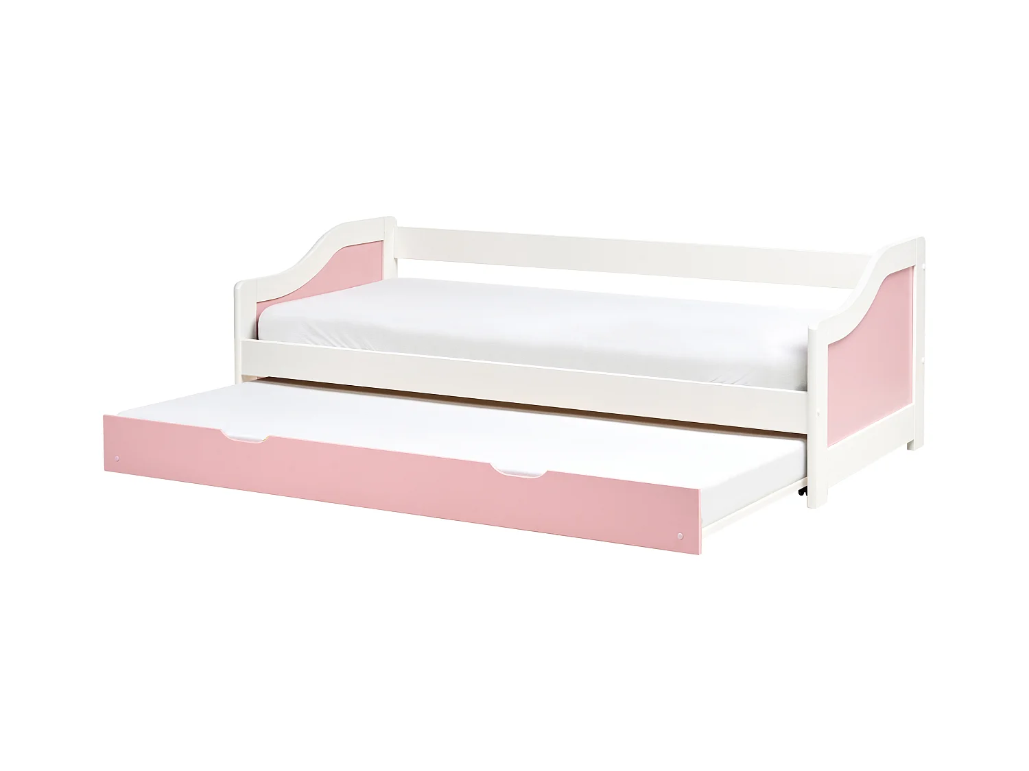Lit gigogne Bois de pin LUNERAY 90 x 200 cm Rose