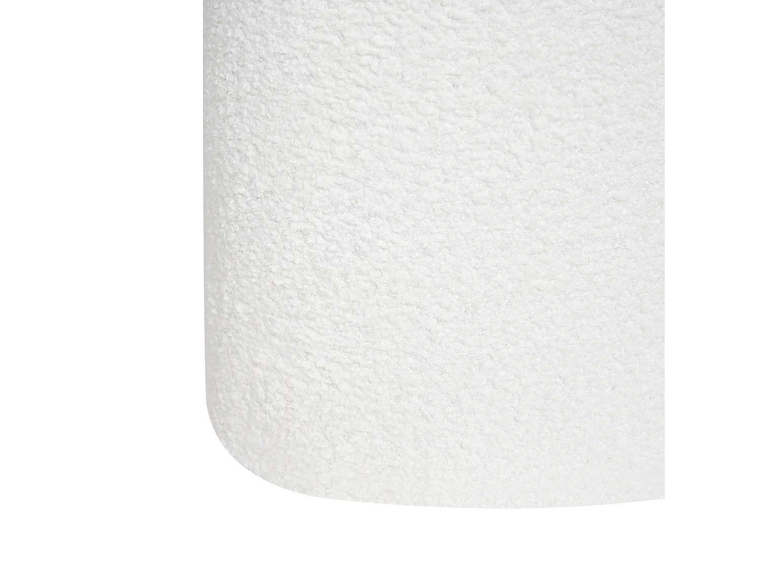 Pouf SCOTIA Tissu chenille Blanc cassé