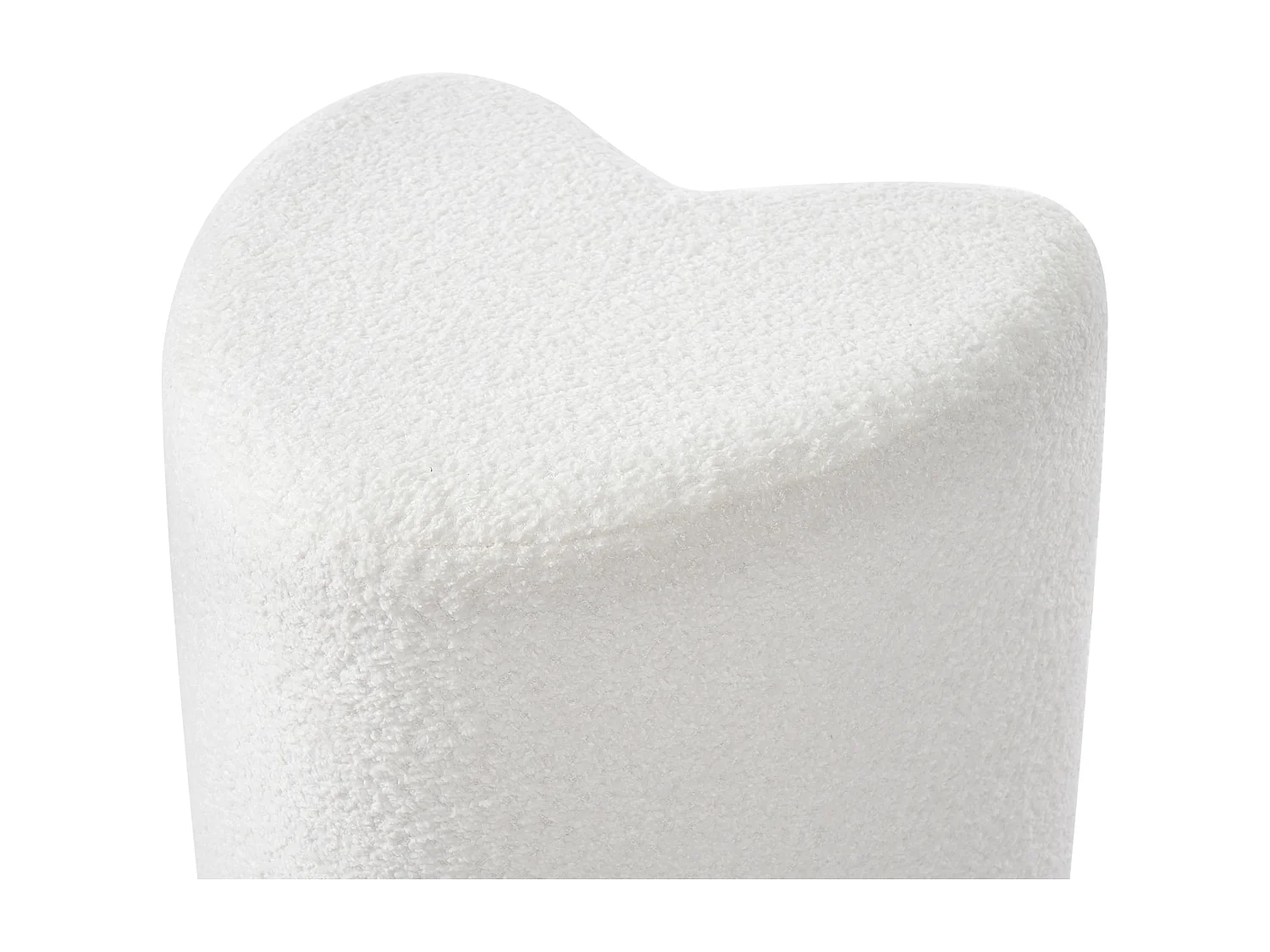 Pouf SCOTIA Tissu chenille Blanc cassé