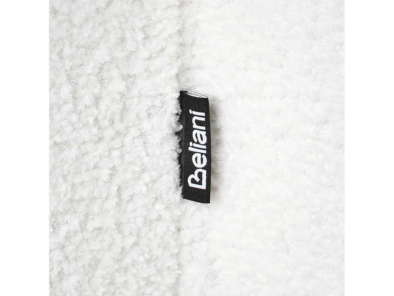 Pouf SCOTIA Tissu chenille Blanc cassé