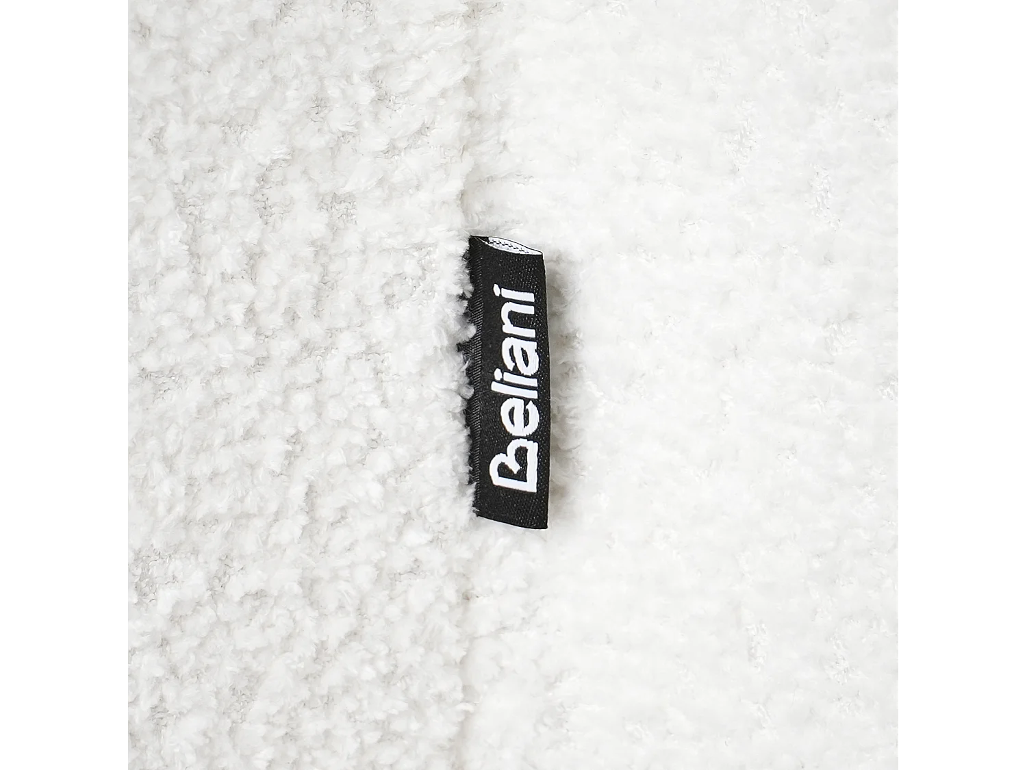 Pouf SCOTIA Tissu chenille Blanc cassé