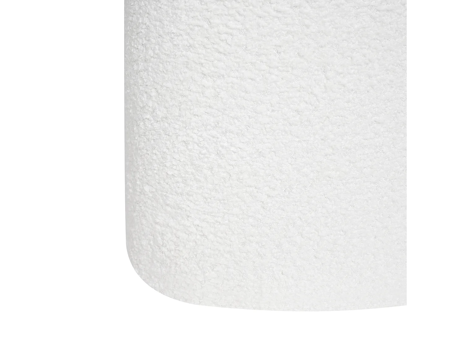 Pouf SCOTIA Tissu chenille Blanc cassé