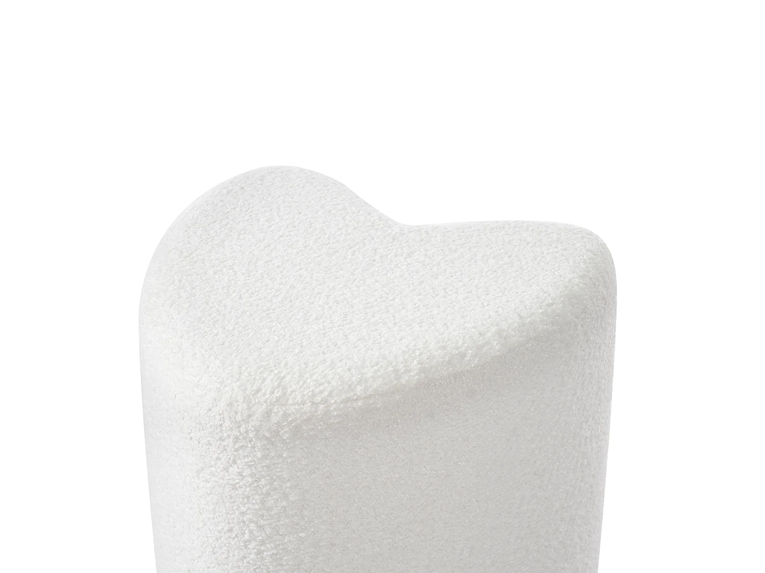 Pouf SCOTIA Tissu chenille Blanc cassé