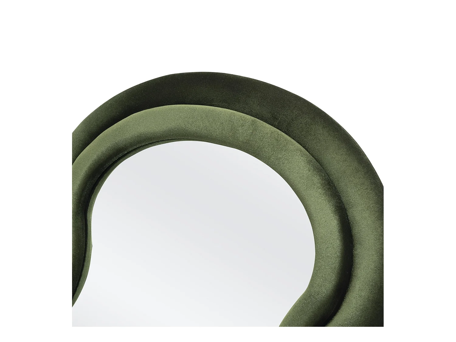 Miroir Confetto/Housse en velours/MDF/Verre miroir/Vert