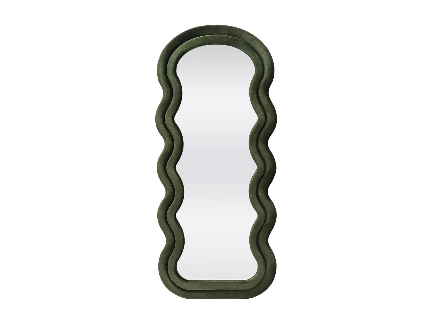 Specchio Confetto/Rivestimento in velluto/MDF/Vetro a specchio/Verde