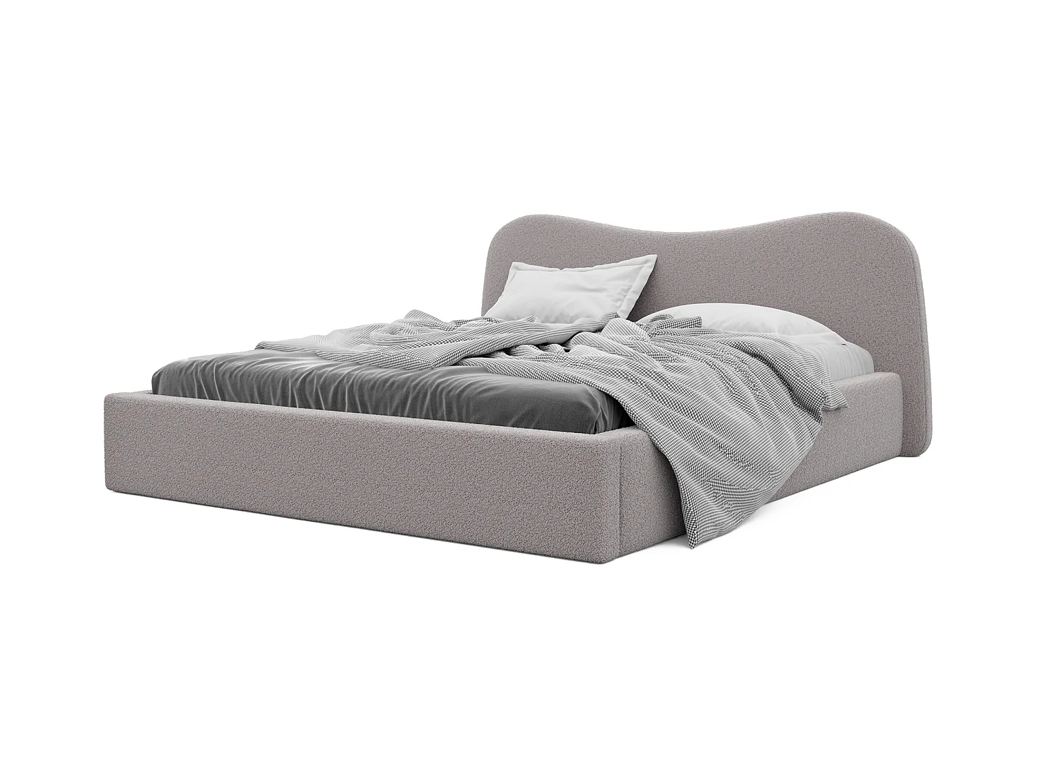 Lit tapissé COZY avec coffre de rangement pour la literie | 140x200 Rose poudré