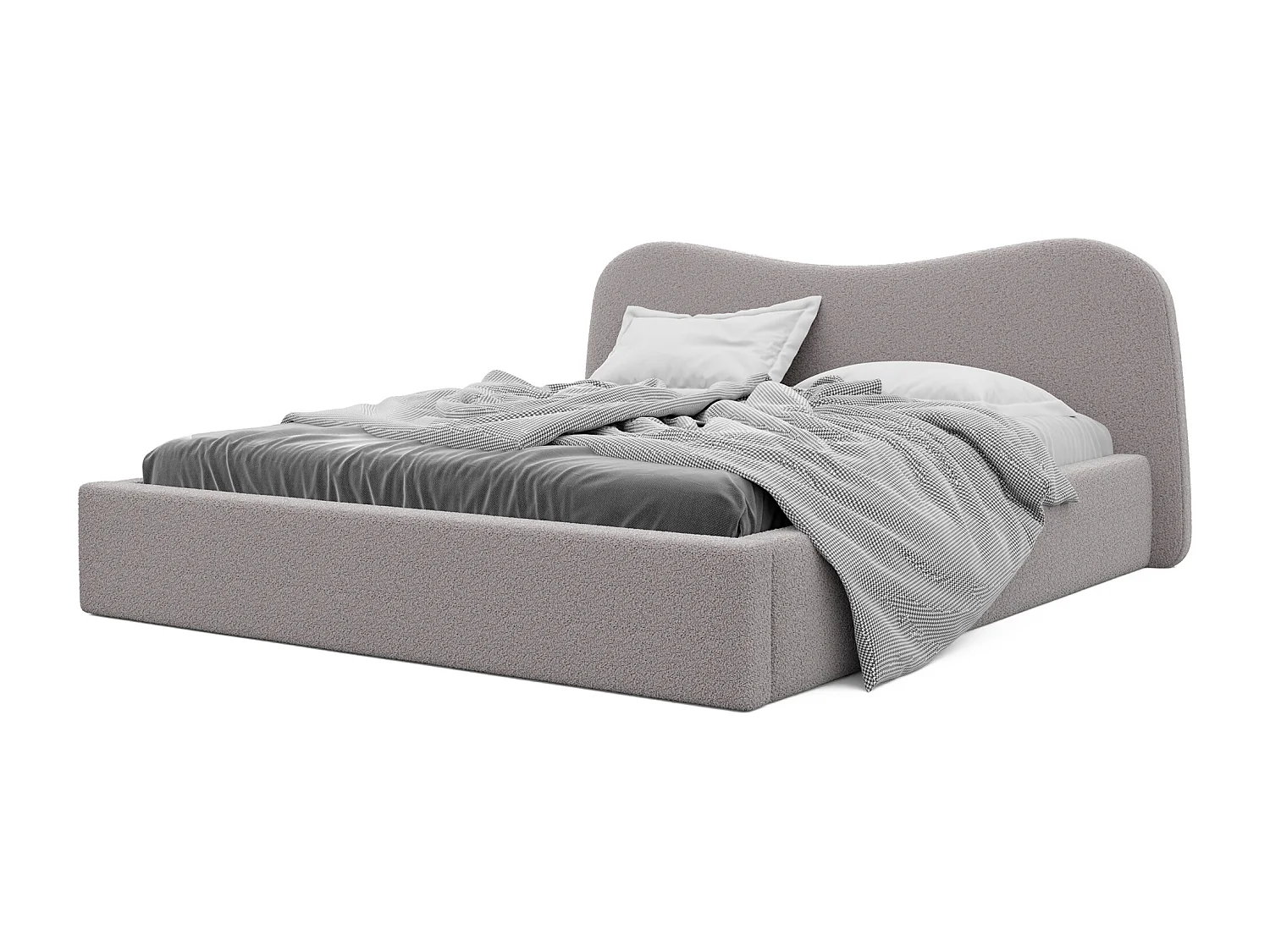 Lit tapissé COZY avec coffre de rangement pour la literie | 140x200 Rose poudré