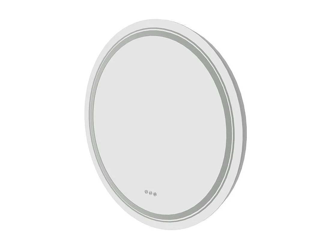 Spiegel Dover/o60/LED/Touch/Spiegelglas/Weiss