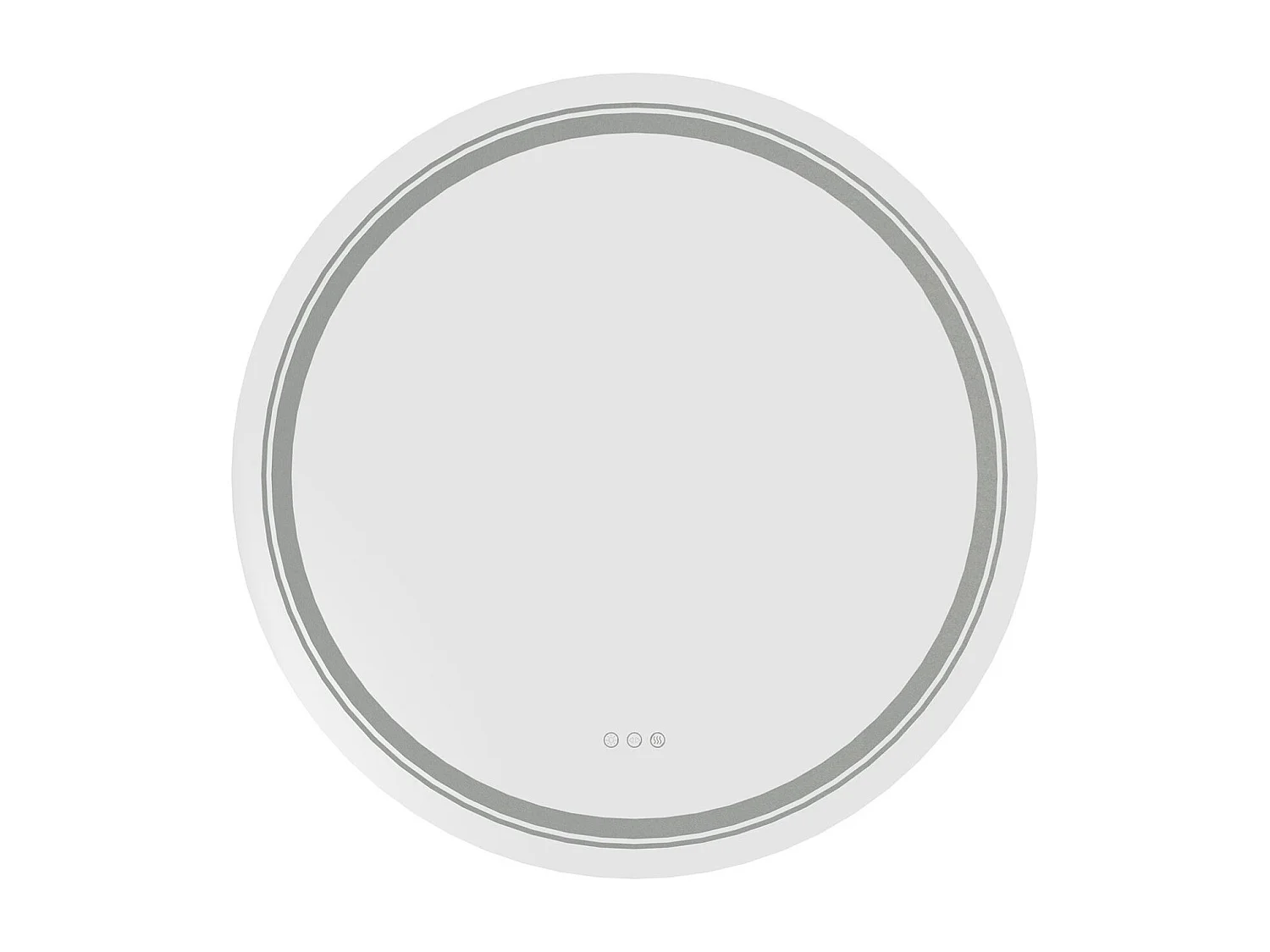 Spiegel Dover/o60/LED/Touch/Spiegelglas/Weiss