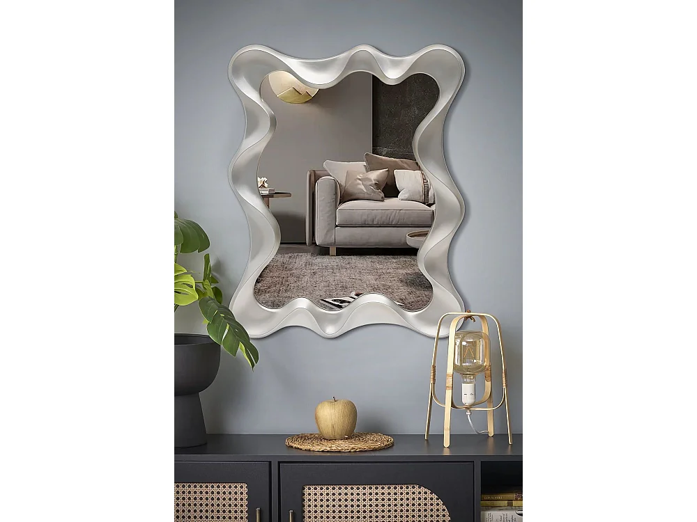 Spiegel Deco/MDF/PVC/Spiegelglas/Silber