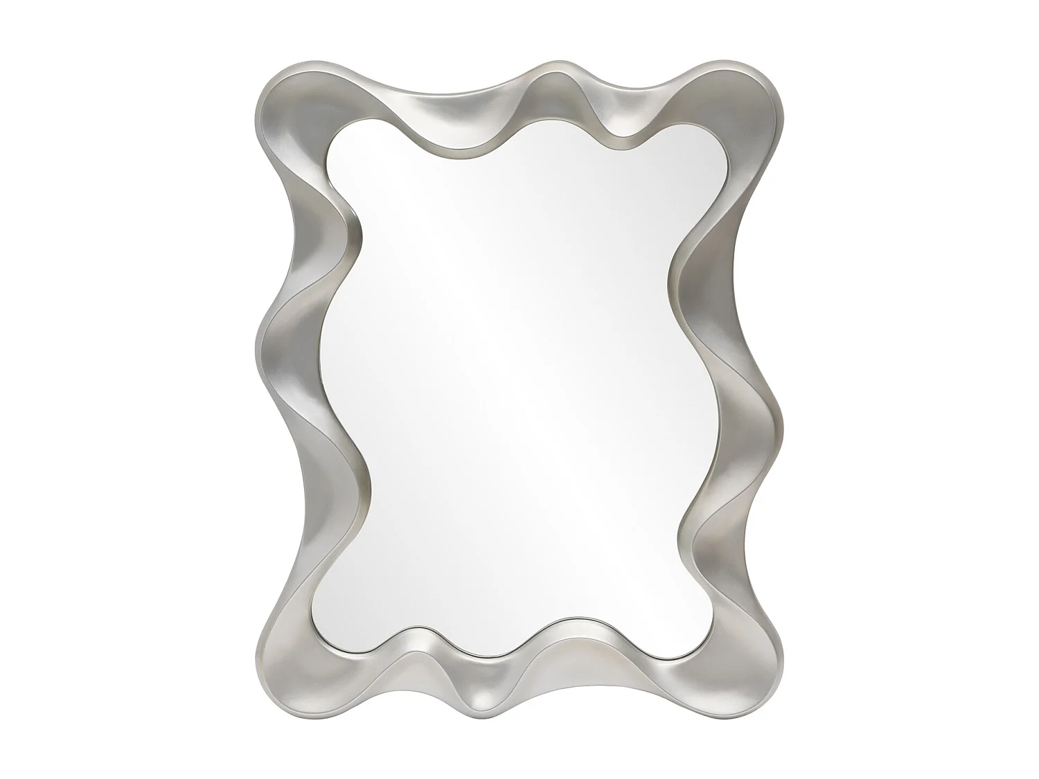 Spiegel Deco/MDF/PVC/Spiegelglas/Silber