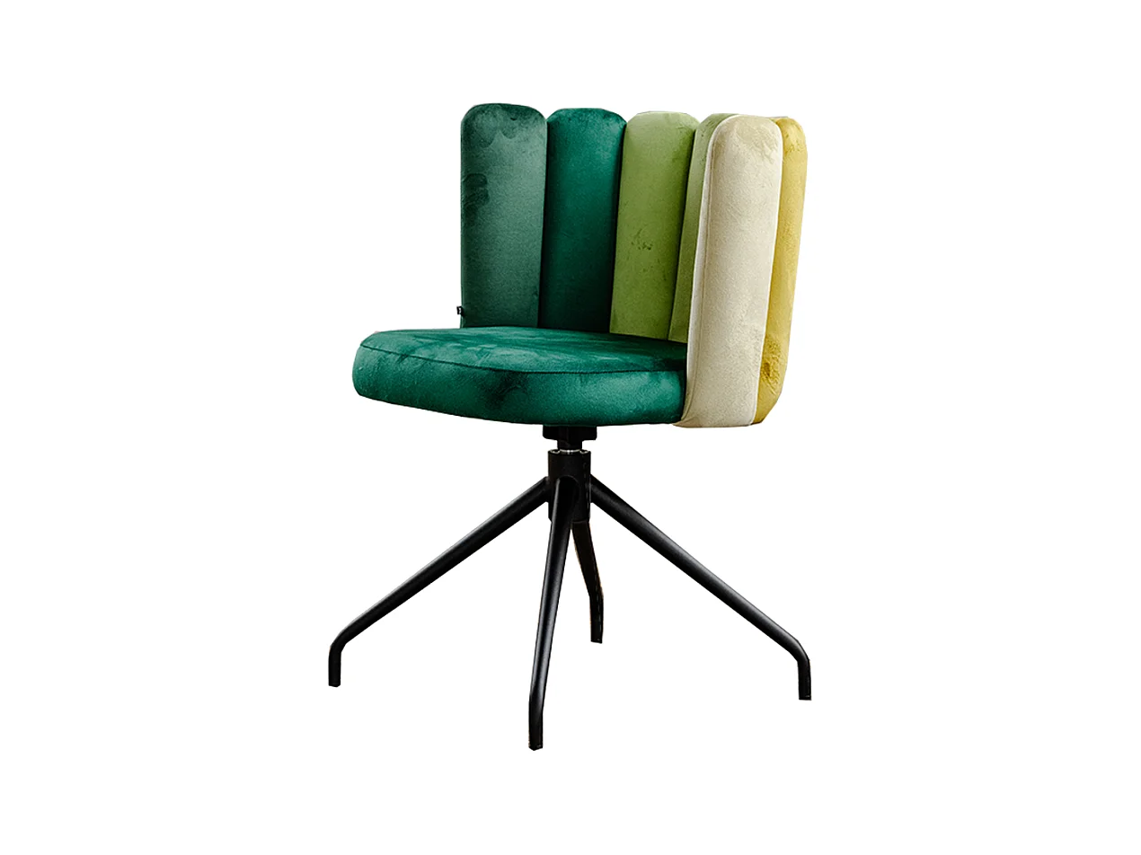 Chaise de salle à manger - Vert Velours - JADA