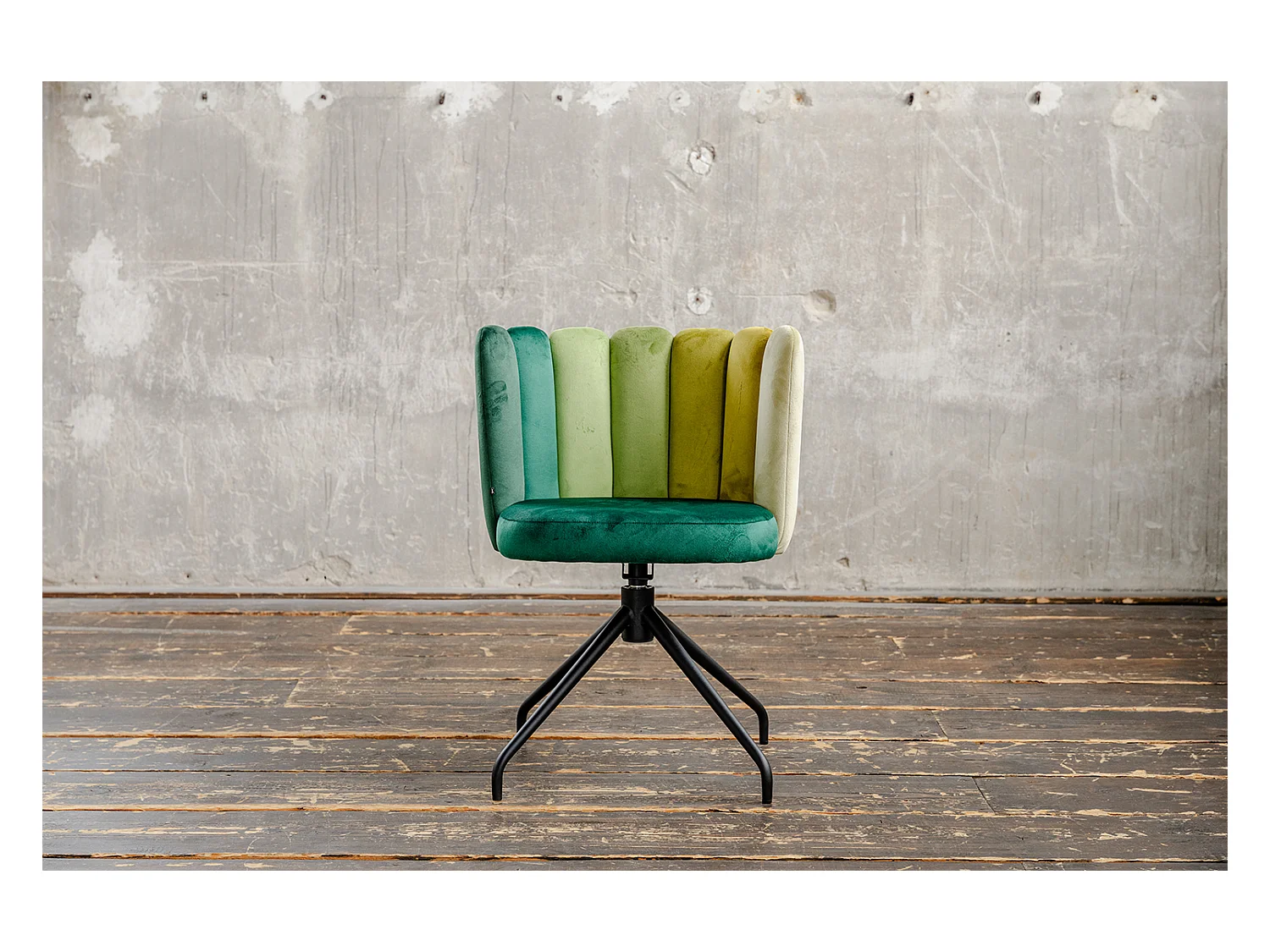 Chaise de salle à manger - Vert Velours - JADA