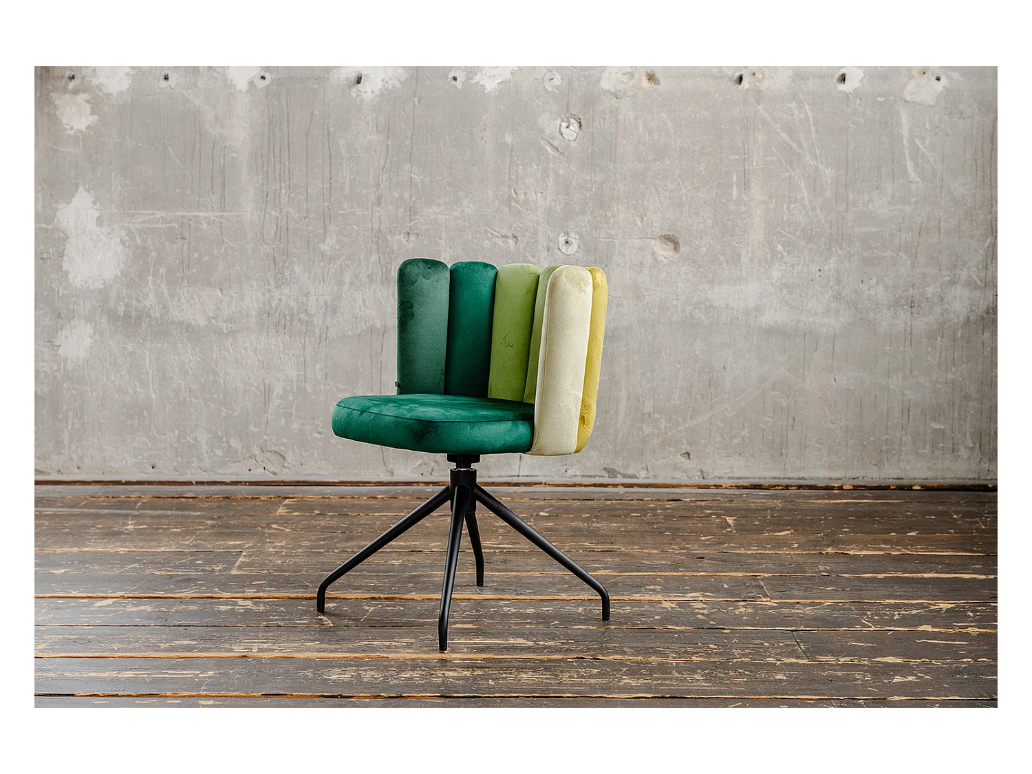Chaise de salle à manger - Vert Velours - JADA