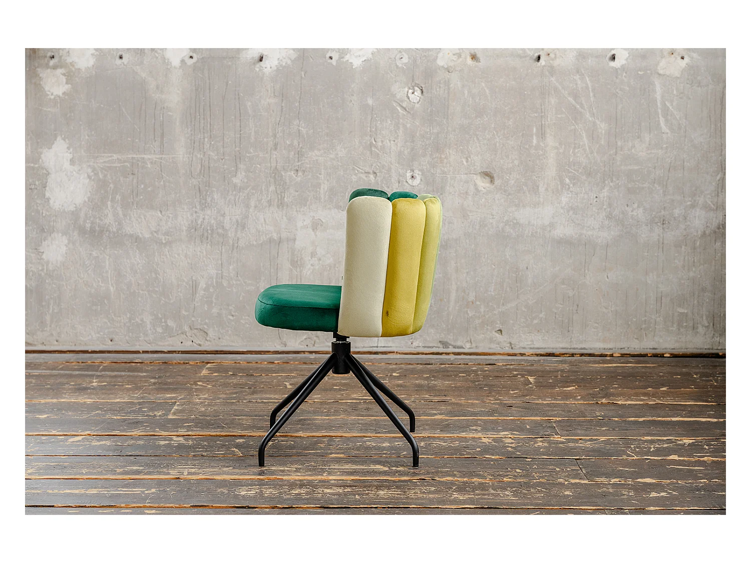 Chaise de salle à manger - Vert Velours - JADA