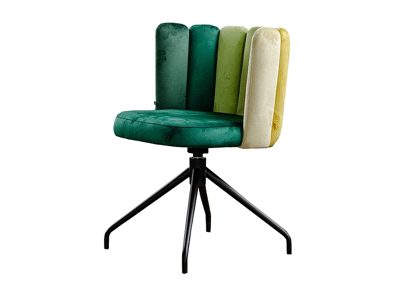 Chaise de salle à manger - Vert Velours - JADA