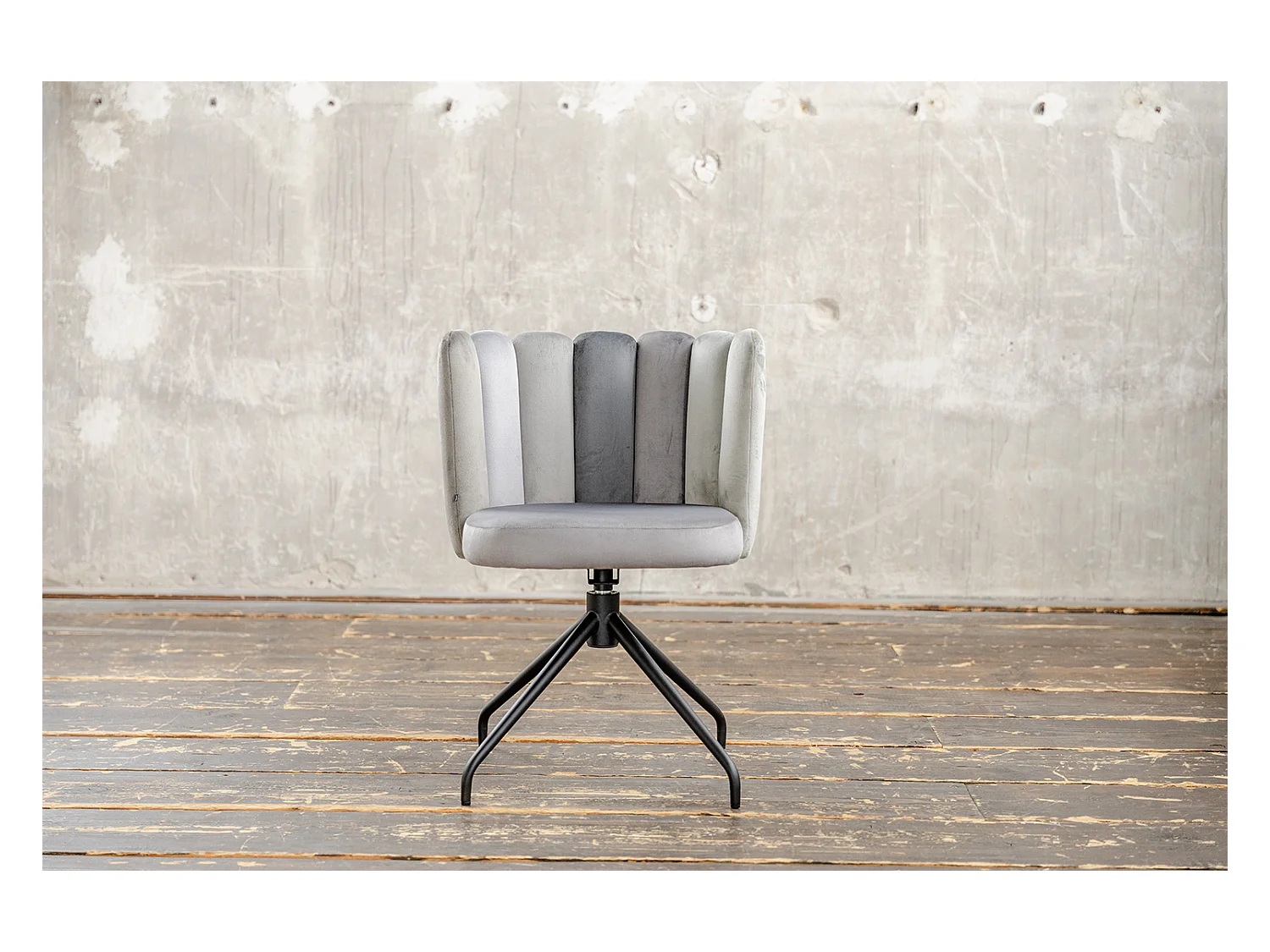 Chaise de salle à manger - Gris Velours - JADA